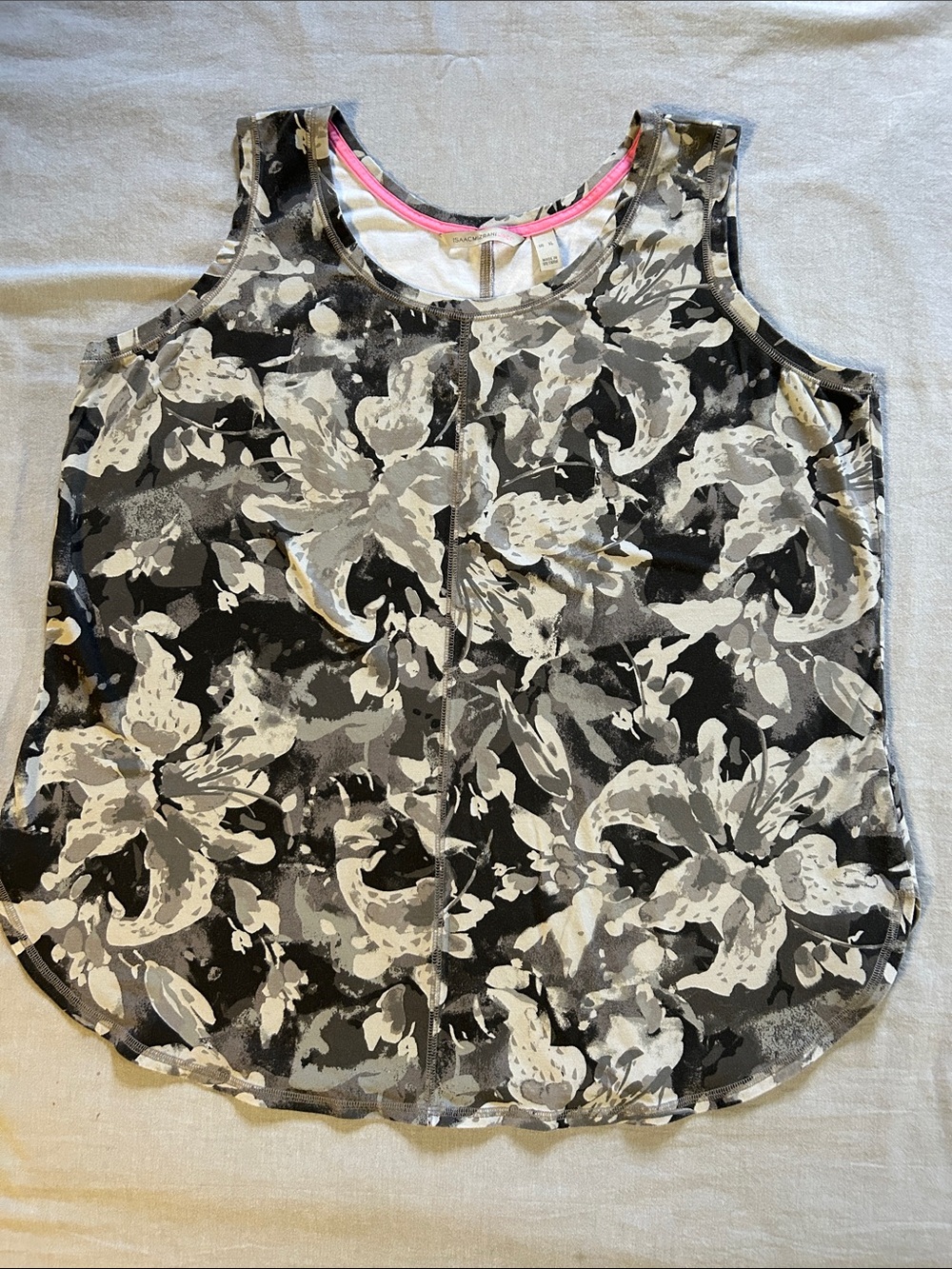 Isaac Mizrahi Live! Abstract Floral Print Sleeveless Tank Top